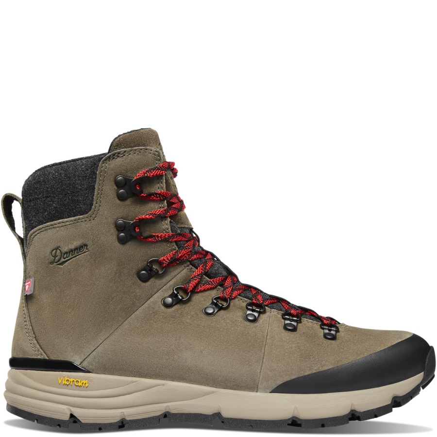 Arctic 600 Side-zip 7 Bruin/rood 200g Danner