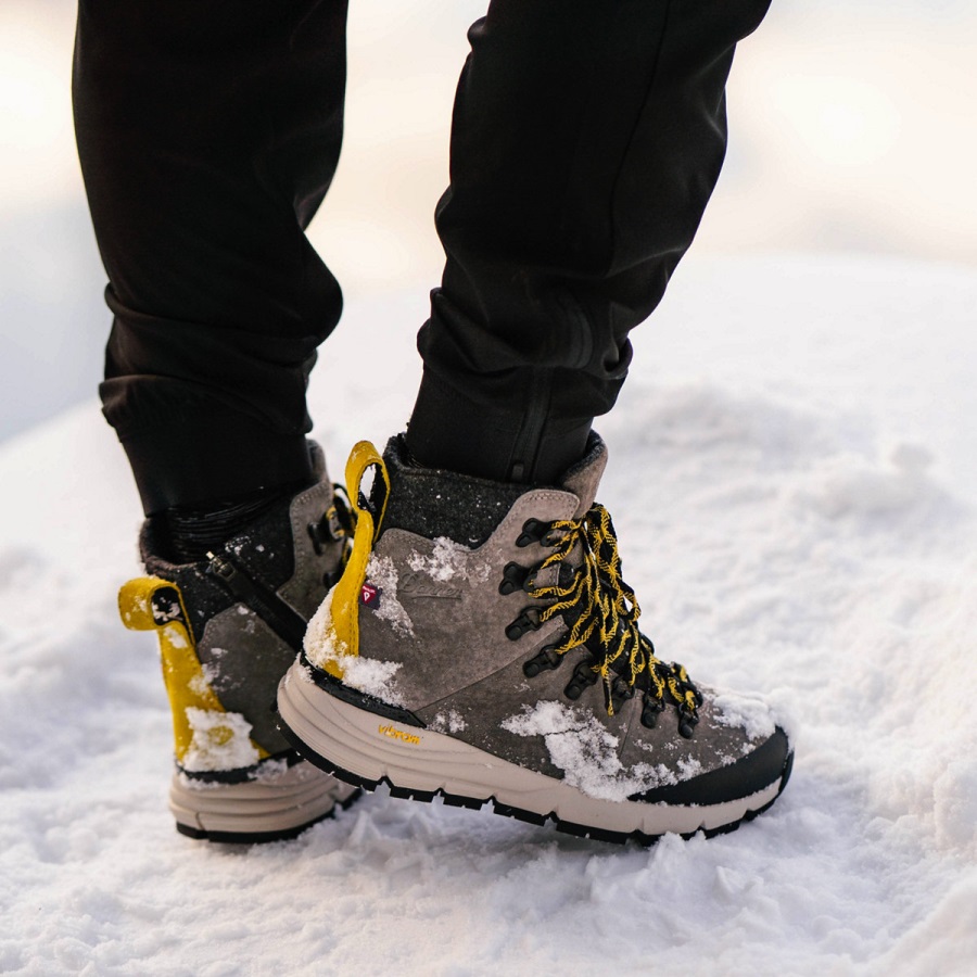 Dames Arctic 600 Side-zip 7 Driftwood/geel 200g Danner