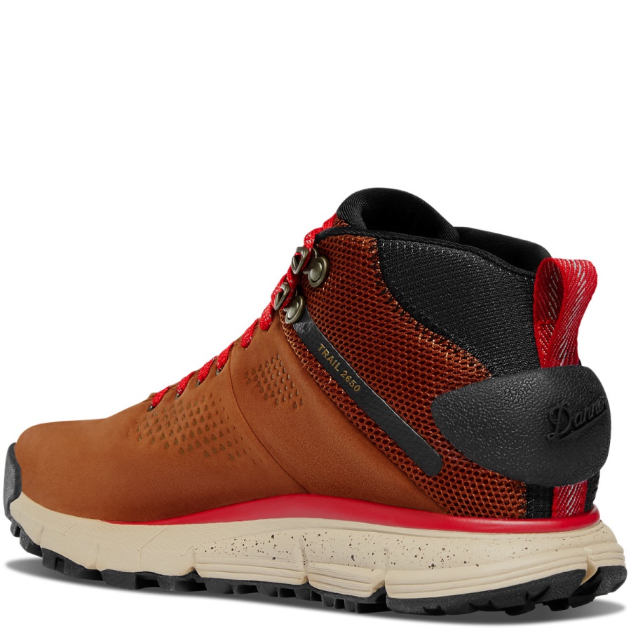Dames Trail 2650 Mid Gtx Bruin/rood Danner