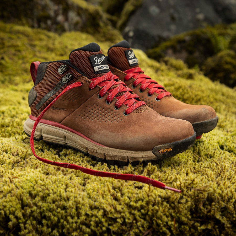 Dames Trail 2650 Mid Gtx Bruin/rood Danner