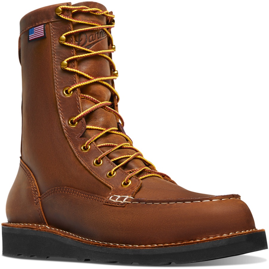 Danner Bull Run Moc Toe 8 Tabak Zwarte Sleehak