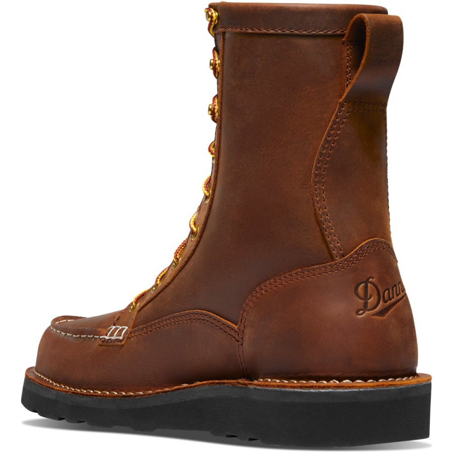 Danner Bull Run Moc Toe 8 Tabak Zwarte Sleehak