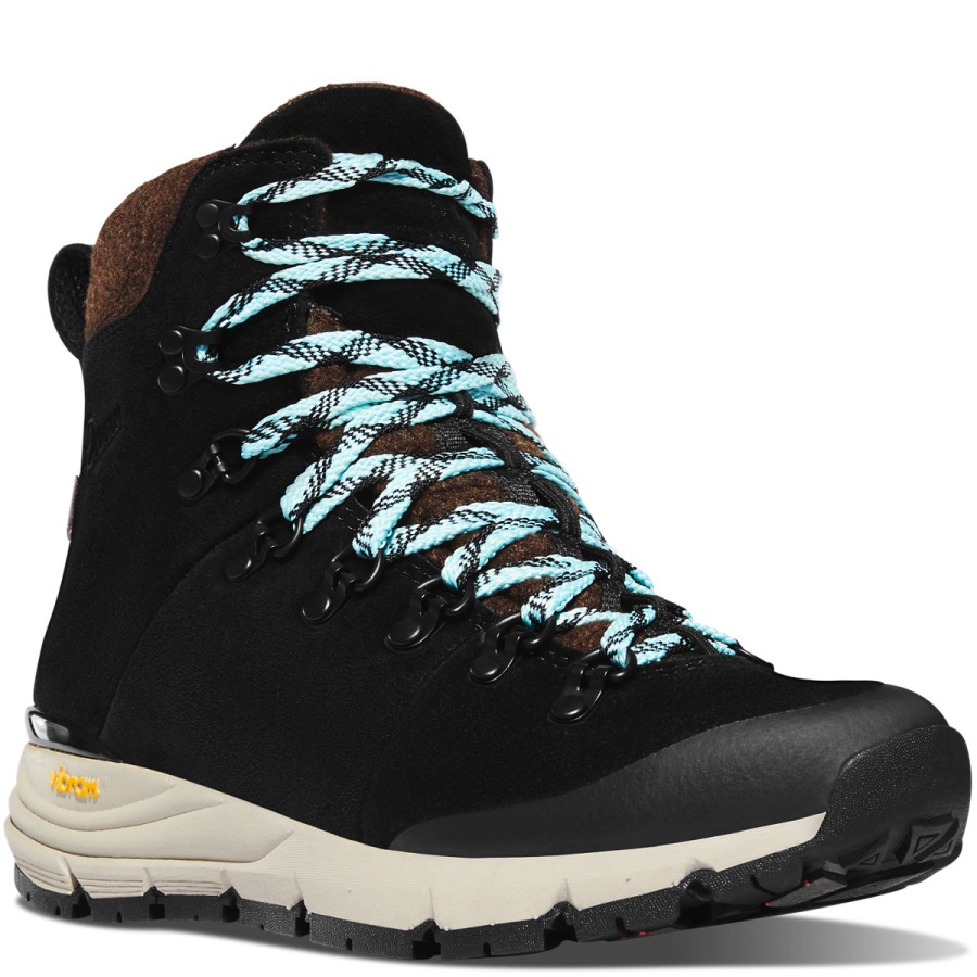 Danner Dames Arctic 600 Side-zip 7 Zwart/spark Blauw 200g