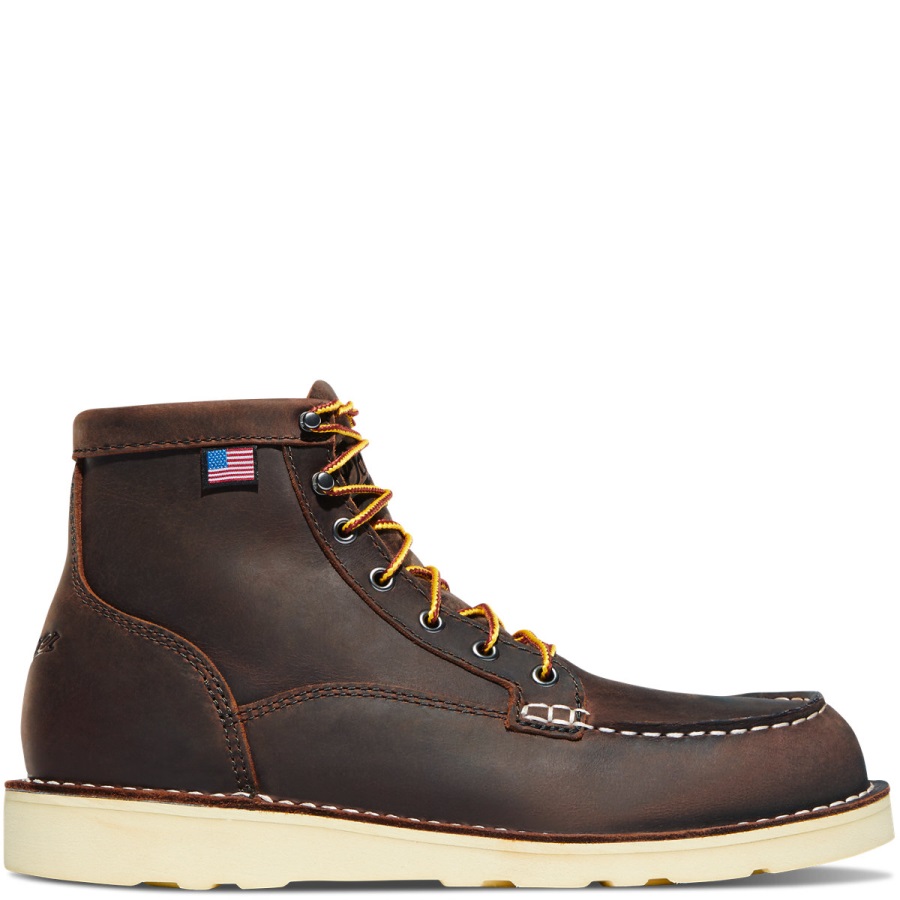 Dames Bull Run Moc Toe 6 Bruine Stalen Neus Danner